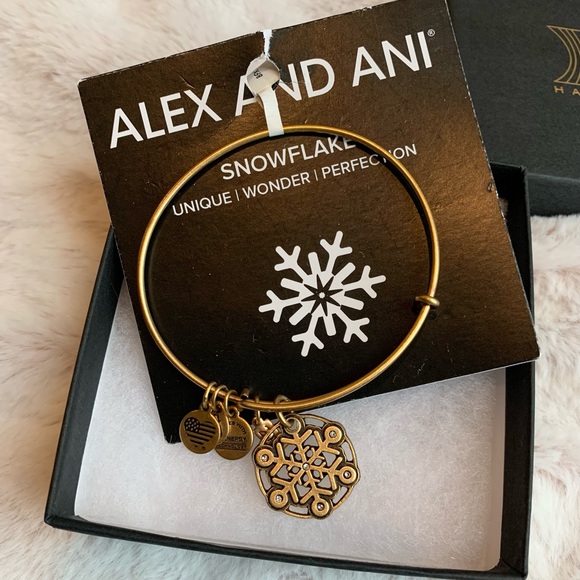 NIB Alex and Ani snowflake charm bangle - Picture 1 of 5